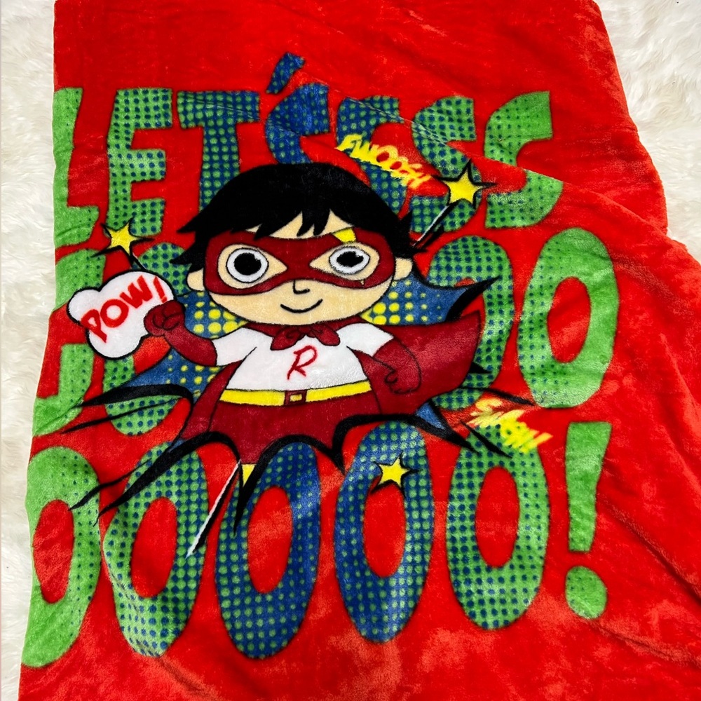New - Ryan's World Fleece Blanket with Arm Holes